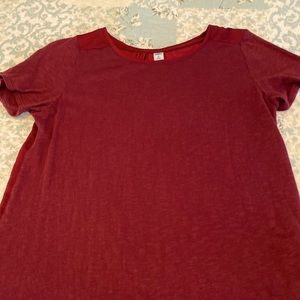 OLD NAVY TOP-Wine Color Short Sleeve Top in Size Medium